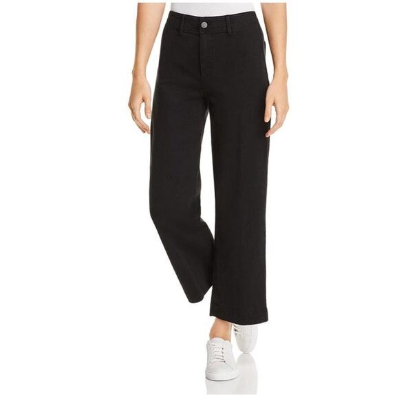 PAIGE Denim - Paige Jeans Women's 27 Black Nellie Clean-Front Denim High Rise Wide Leg